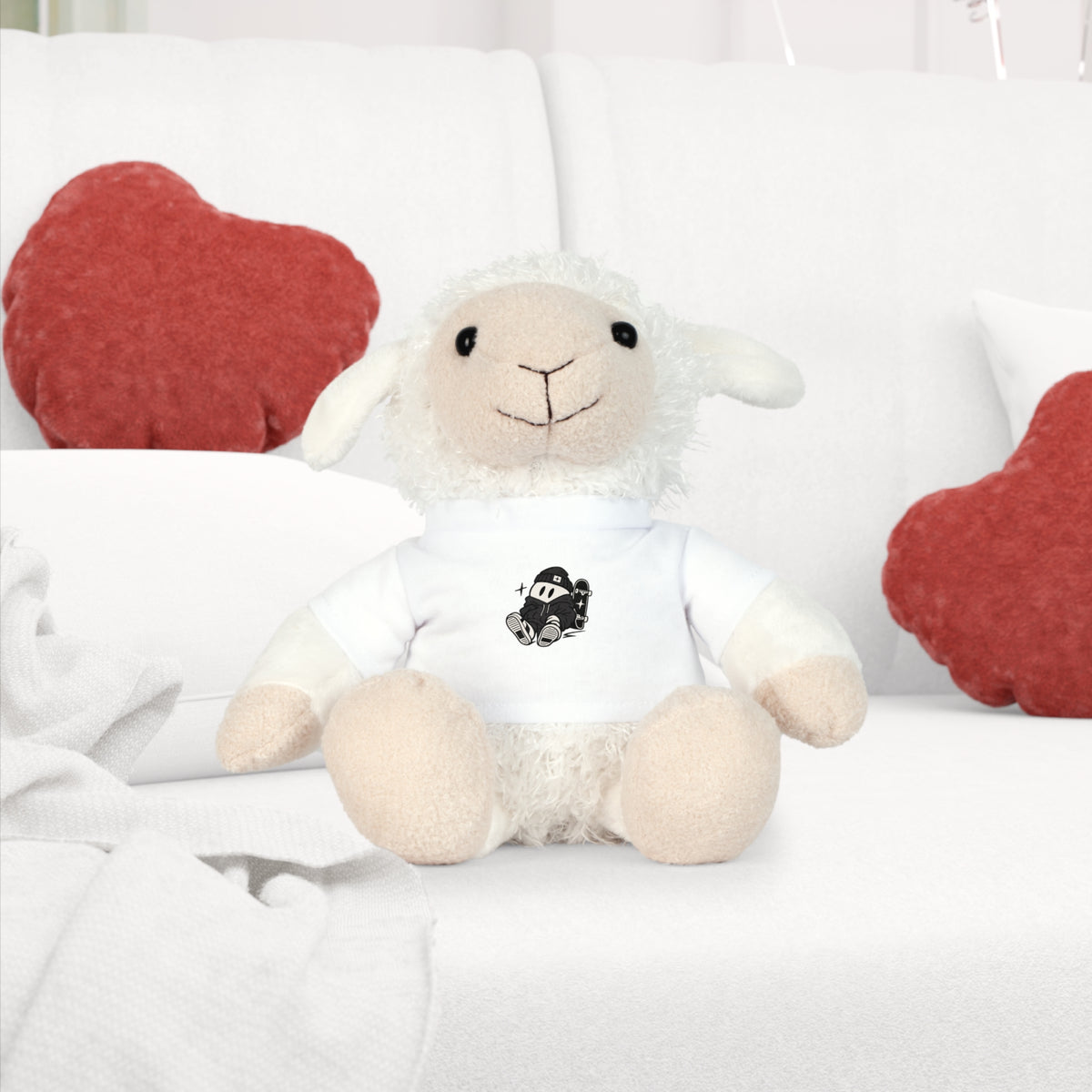 Classic Teddy Bear Plush Toy with Cute Cartoon T-Shirt