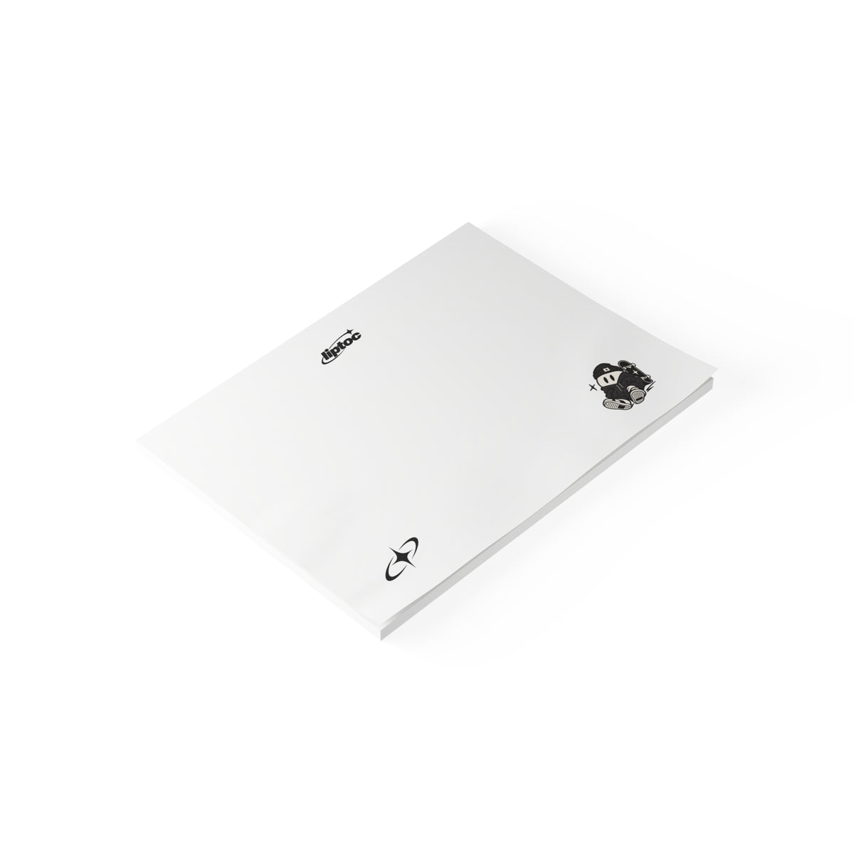 Post-it® Note Pads — Cute Black & White Cartoon Character Sticky Notes (Small Square)