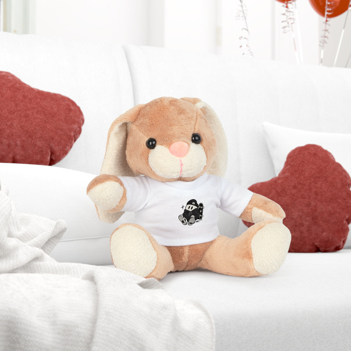 Classic Teddy Bear Plush Toy with Cute Cartoon T-Shirt