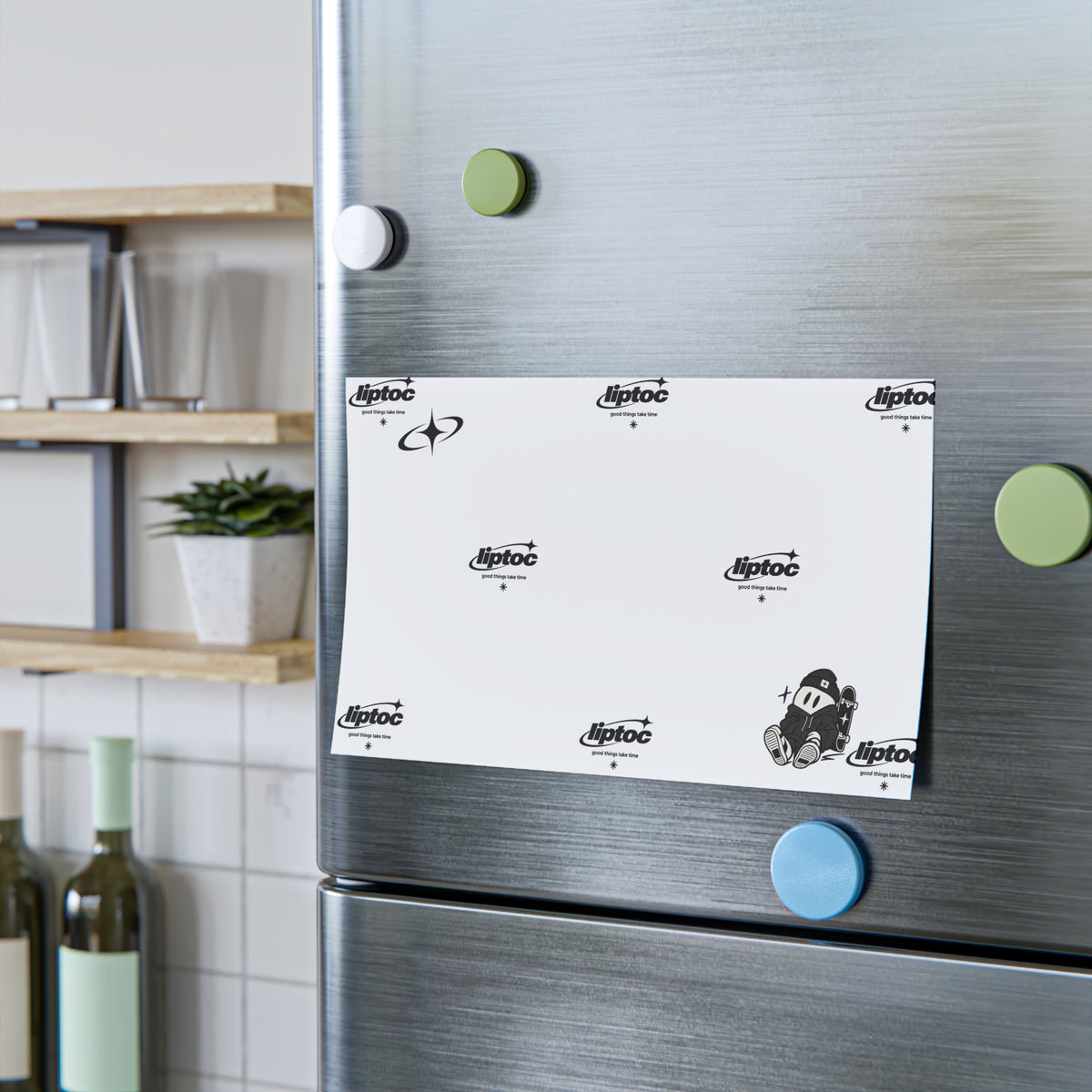 Post-it® Note Pads — Cute Black & White Cartoon Character Sticky Notes (Small Square)