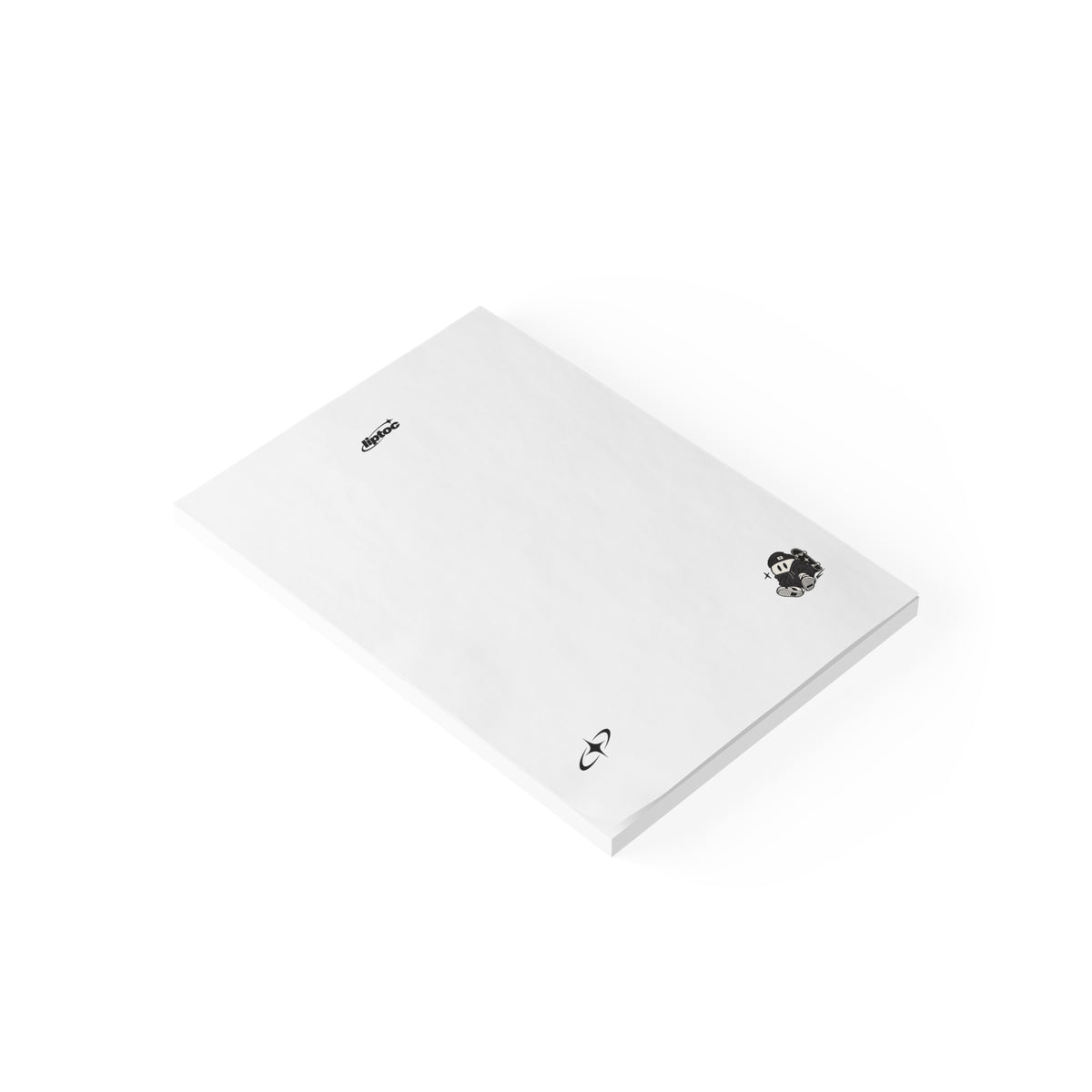 Post-it® Note Pads — Cute Black & White Cartoon Character Sticky Notes (Small Square)