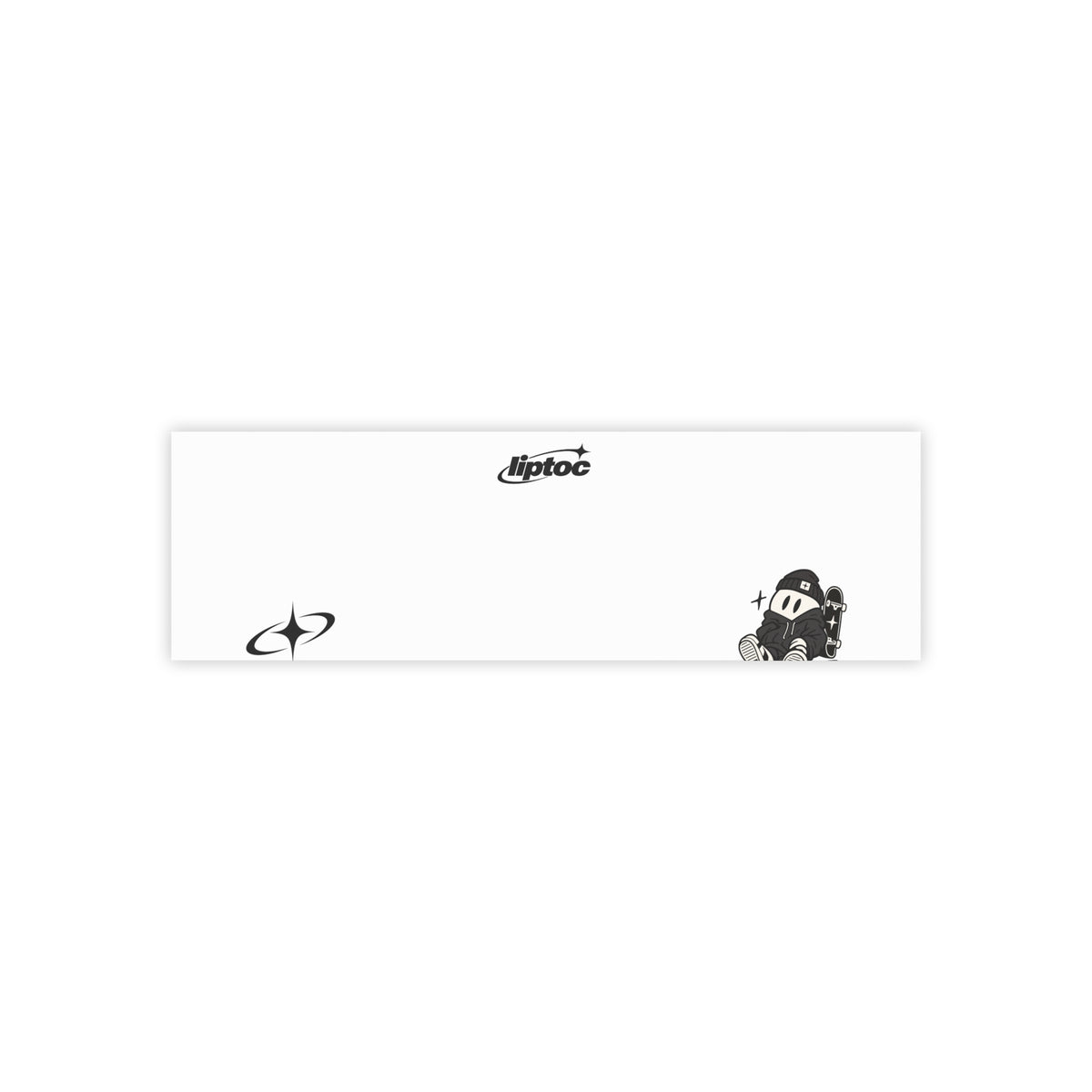 Post-it® Note Pads — Cute Black & White Cartoon Character Sticky Notes (Small Square)