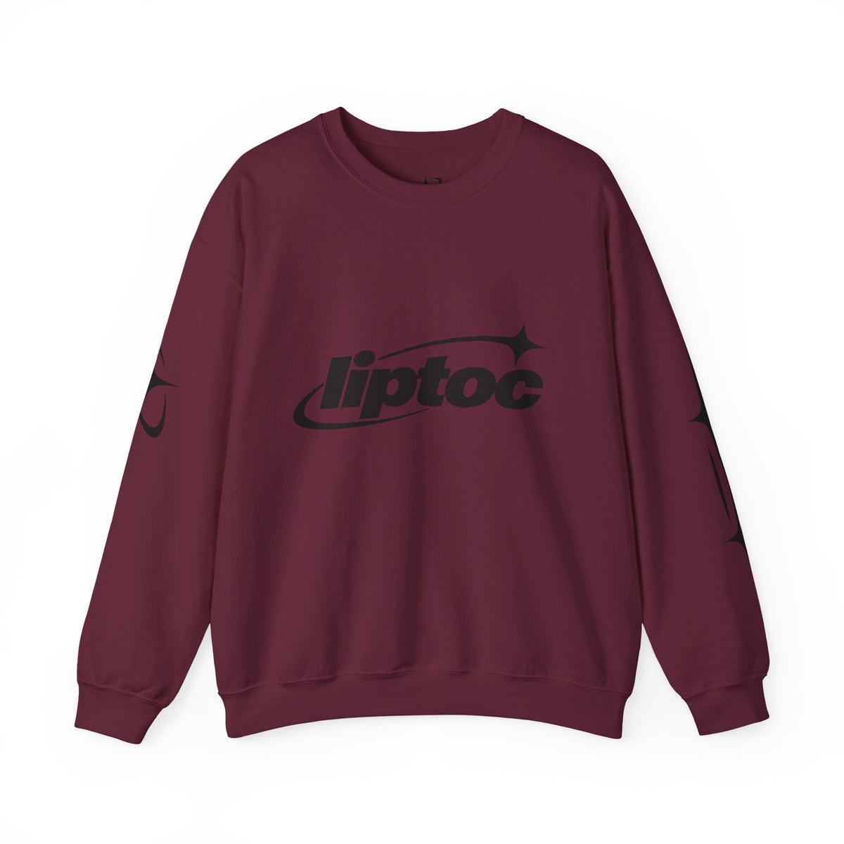 Liptoc Logo Crewneck Sweatshirt — Retro Spacewave Graphic
