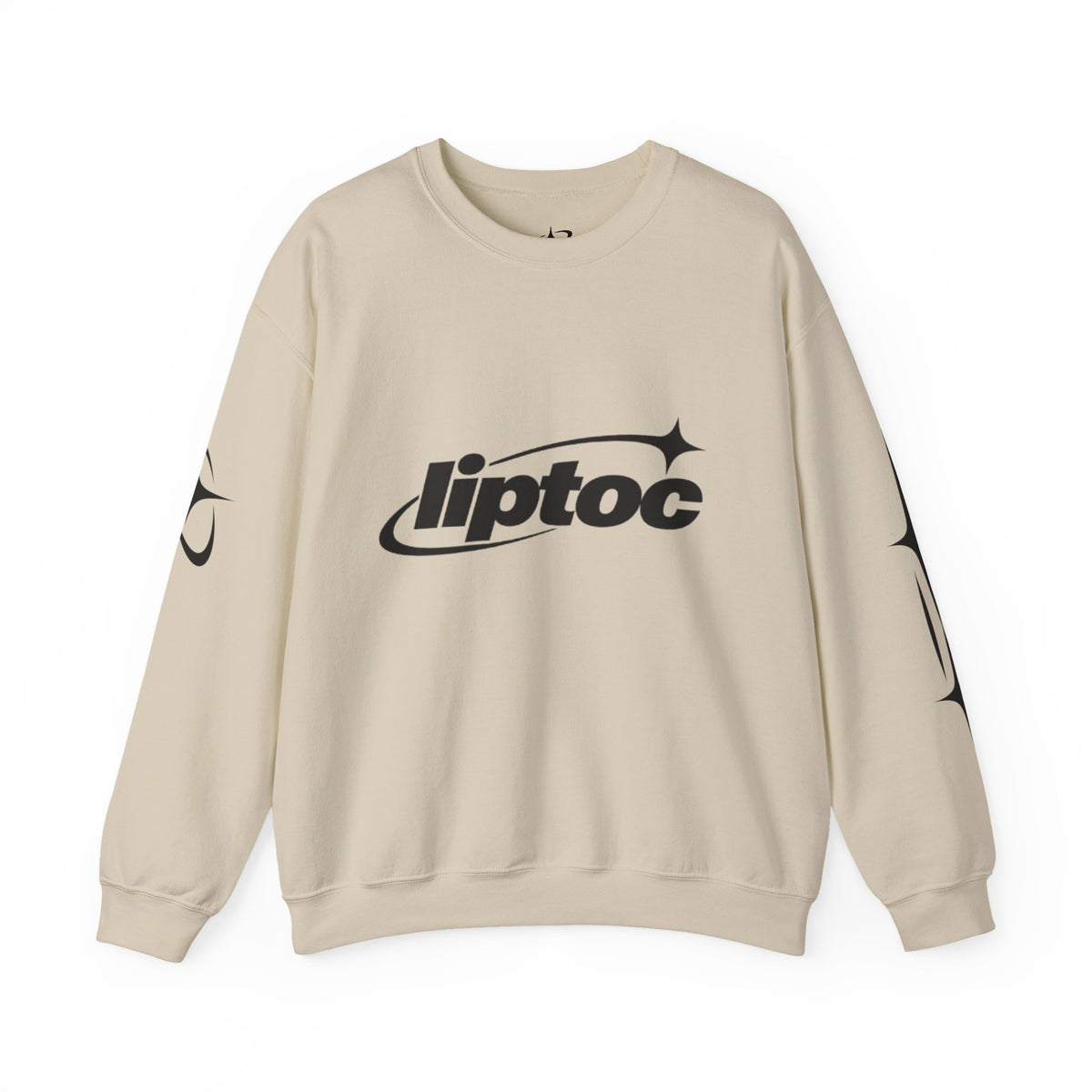 Liptoc Logo Crewneck Sweatshirt — Retro Spacewave Graphic