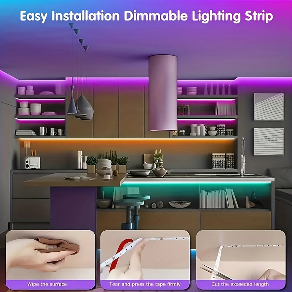 Tiras LED RGB con Mando a Distancia – Luces Ambiente para Habitación y TV