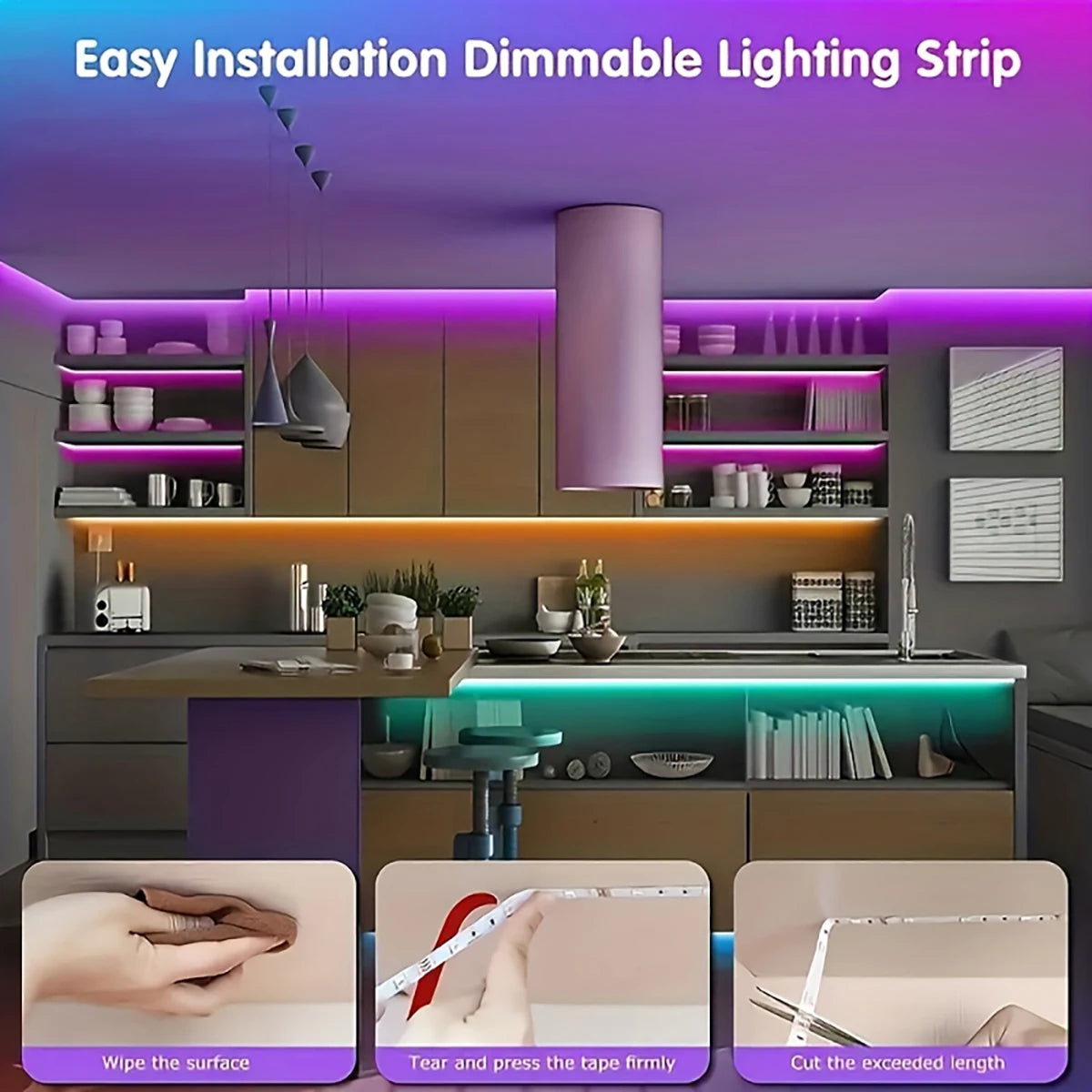 Tiras LED RGB con Mando a Distancia – Luces Ambiente para Habitación y TV
