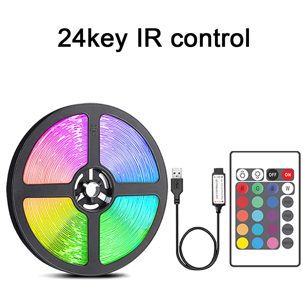 Tiras LED RGB con Mando a Distancia – Luces Ambiente para Habitación y TV