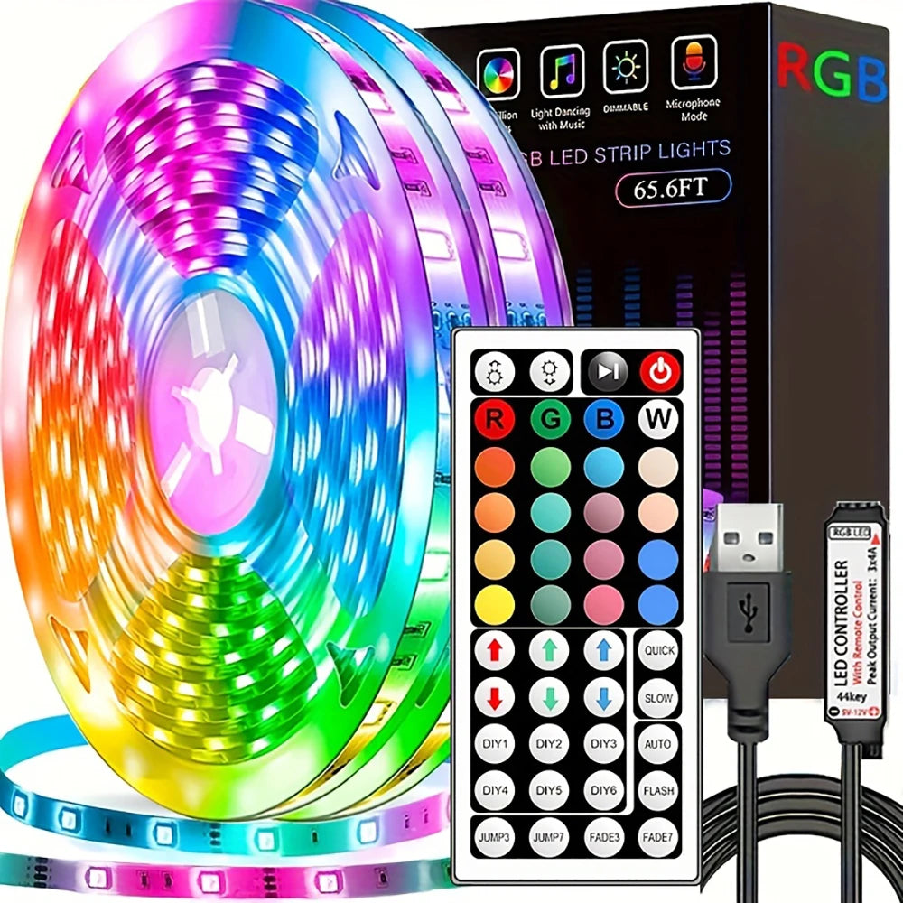 Tiras LED RGB con Mando a Distancia – Luces Ambiente para Habitación y TV